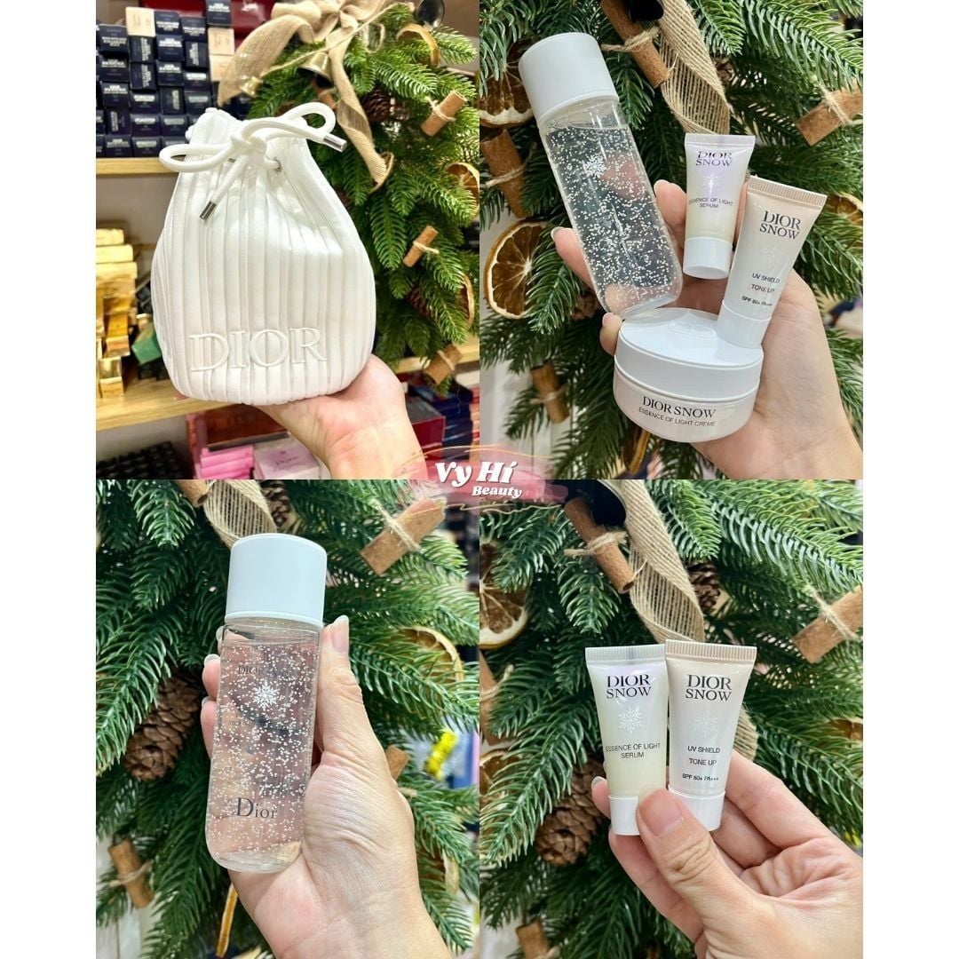 Set Dior 5 món gồm 4 món dưỡng da + Túi gift vải TRẮNG DÂY RÚT