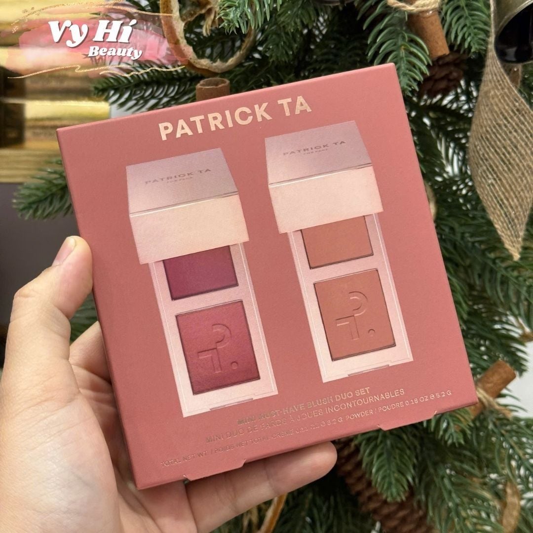 Set bảng má Patrick TA MINI Must-Have Blush Duo Set gồm 2 màu: The Gym & Seductive