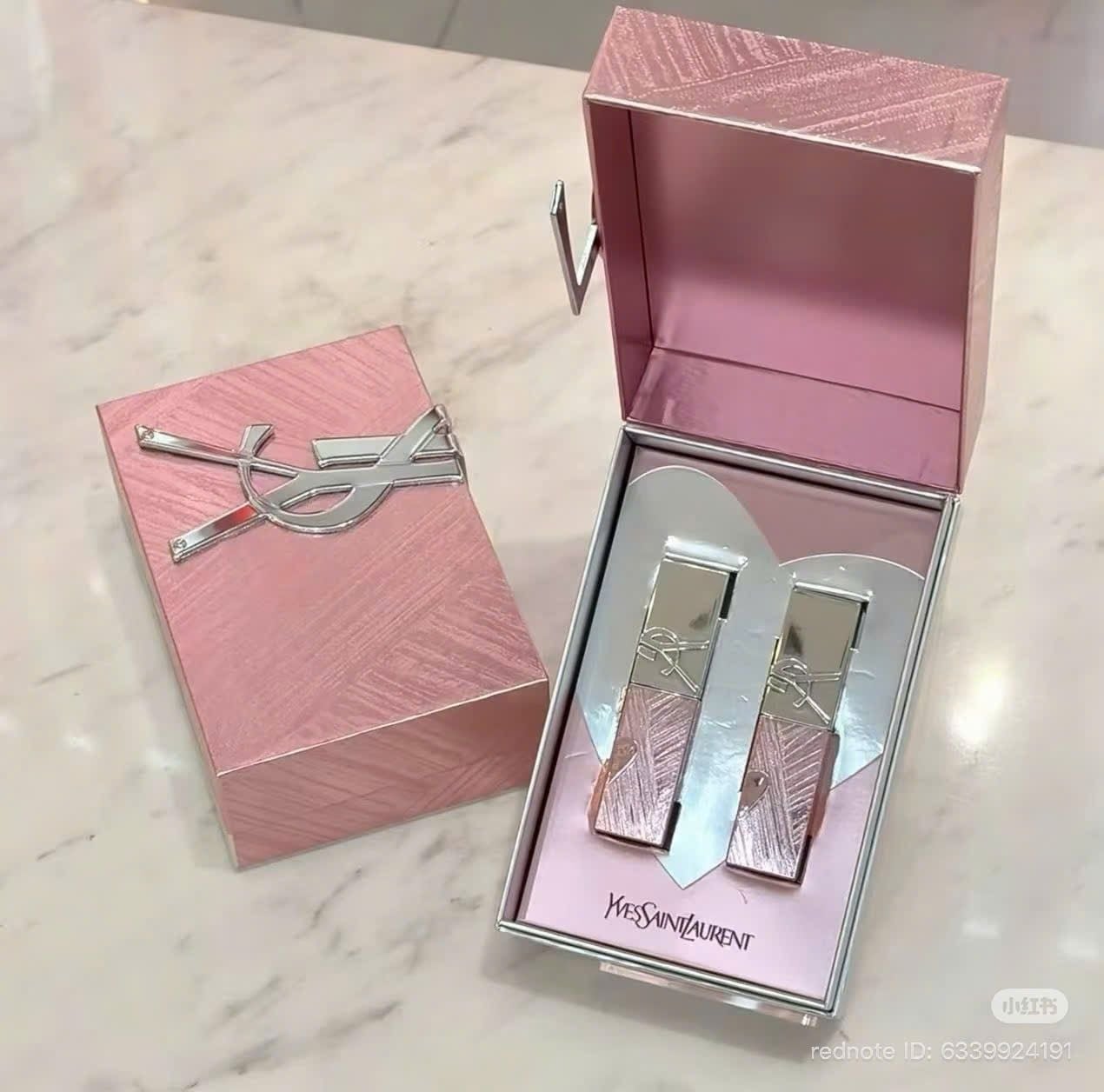 Set YSL VÂN HỒNG 2 son YSL The Inks LIMITED MÀU 445 và 610 + 1 túi giấy hồng