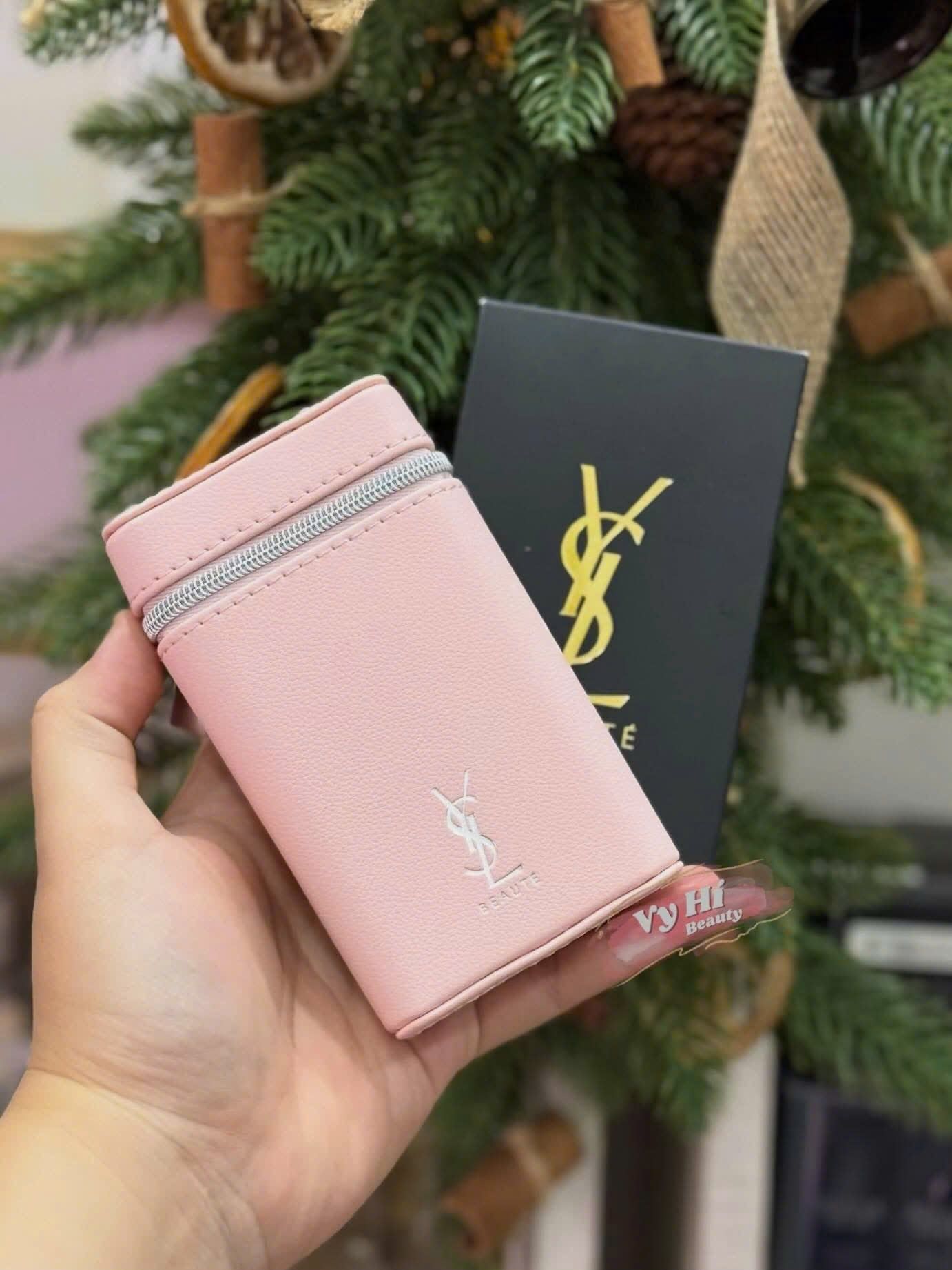 Túi gift YSL đựng son Lovenude Lipstick Case HỒNG PHẤN 11.5 x 6.5 x 3 cm