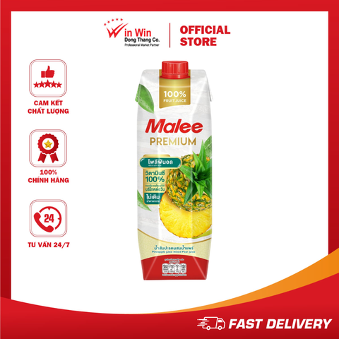 Nước Ép Hỗn Hợp Dứa Và Lê Malee Premium 1L | Malee Premium Pineapple Juice With Pear Juice 1L
