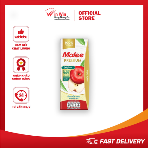 Nước Ép Táo Malee Premium 200 ml - Nhập Khẩu Thái Lan | Malee Premium 100% Apple Juice 200 ml