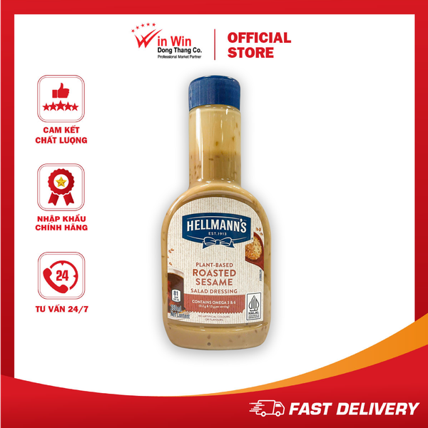Xốt Salad Mè Rang Hellmann’s 250ml - Thương Hiệu Mỹ, SX Thái Lan | Hellmann’s Roasted Sesame Salad Dressing 250ml