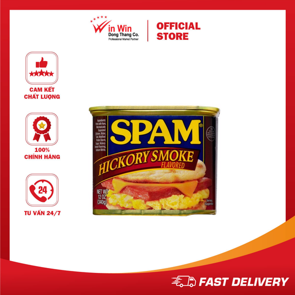 Thịt Hộp SPAM Smoke Vị Xông Khói 340g - Nhập Khẩu Mỹ | Hormel SPAM Smoke Flavored 340g d