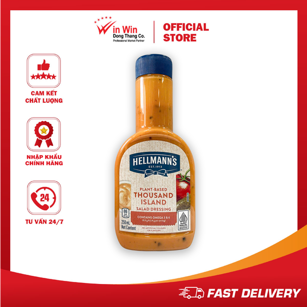 Xốt Salad Thousand Island Hellmann’s 250ml - Thương Hiệu Mỹ, SX Thái Lan | Hellmann’s Thousand Island Salad Dressing 250 ml