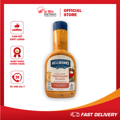 Xốt Salad Thousand Island Hellmann’s 250ml - Thương Hiệu Mỹ, SX Thái Lan | Hellmann’s Thousand Island Salad Dressing 250 ml