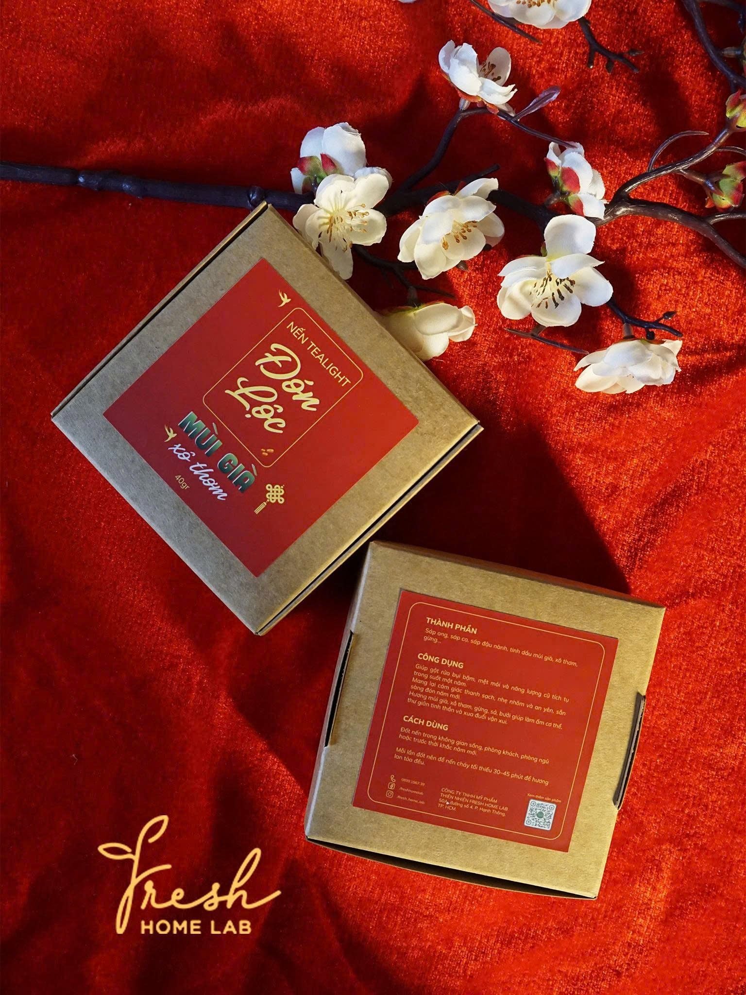  Nến Thơm Tealight Mùi Già & Xô Thơm Fresh Home Lab - Tinh Dầu Tự Nhiên Giảm Stress, Thư Giãn 