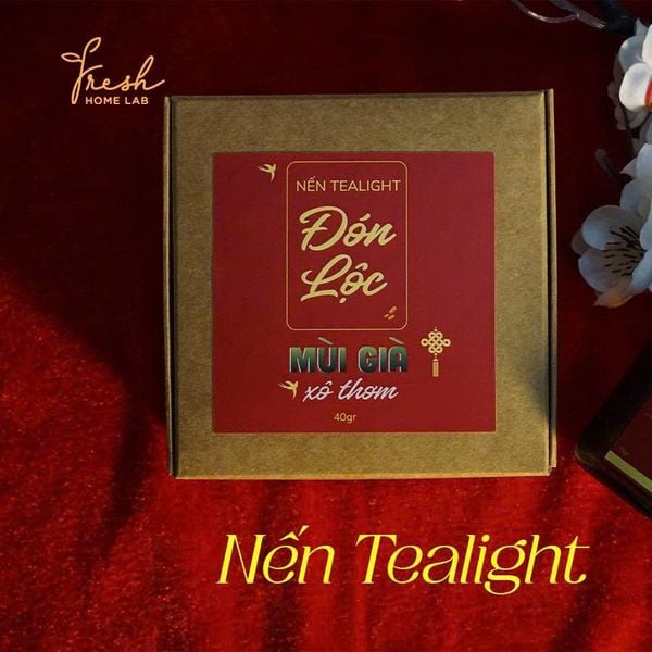  Nến Thơm Tealight Mùi Già & Xô Thơm Fresh Home Lab - Tinh Dầu Tự Nhiên Giảm Stress, Thư Giãn 