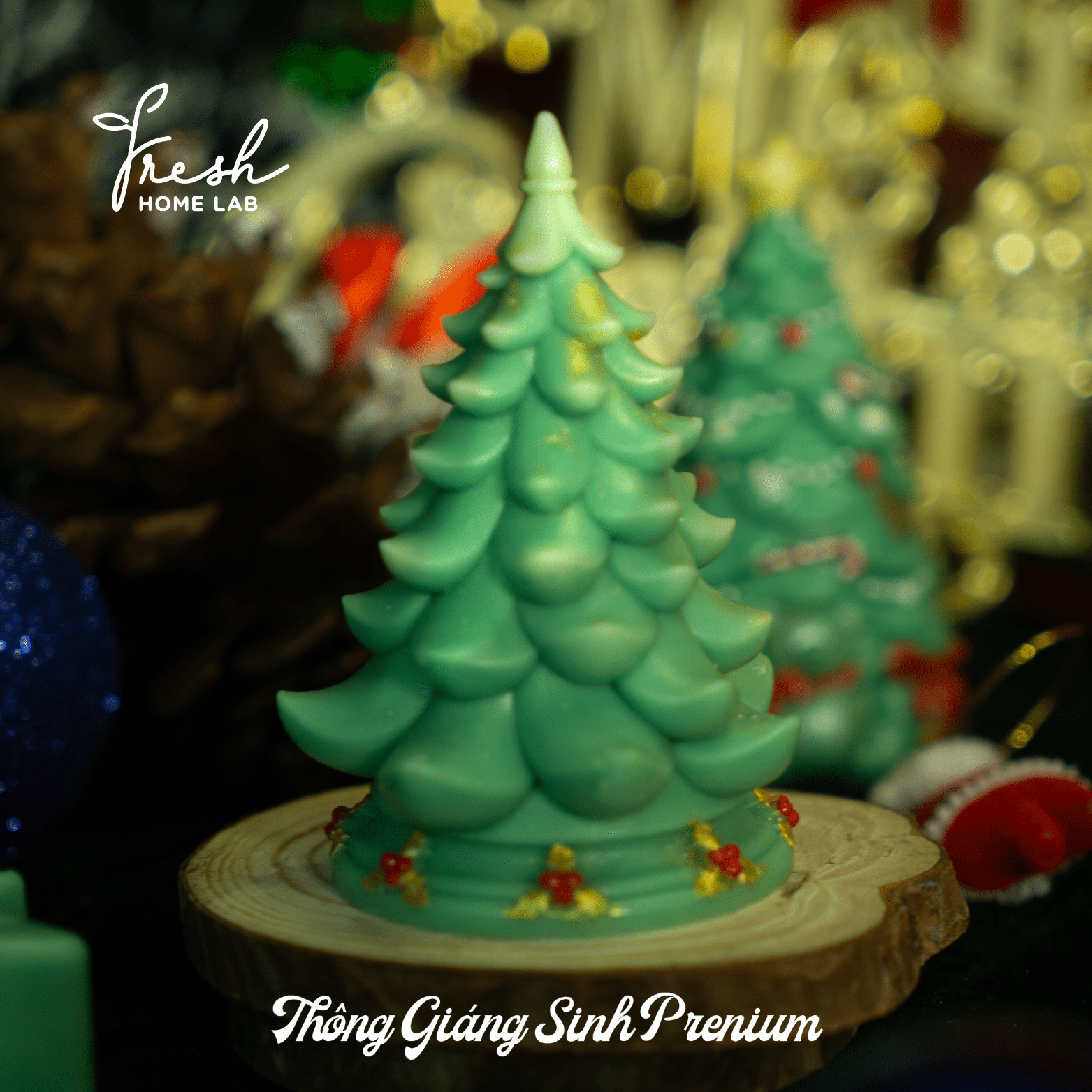  NẾN THƠM NOEL HÌNH CÂY THÔNG | Nến Giáng Sinh Trang Trí Nhà Cửa | Fresh Home Lab 