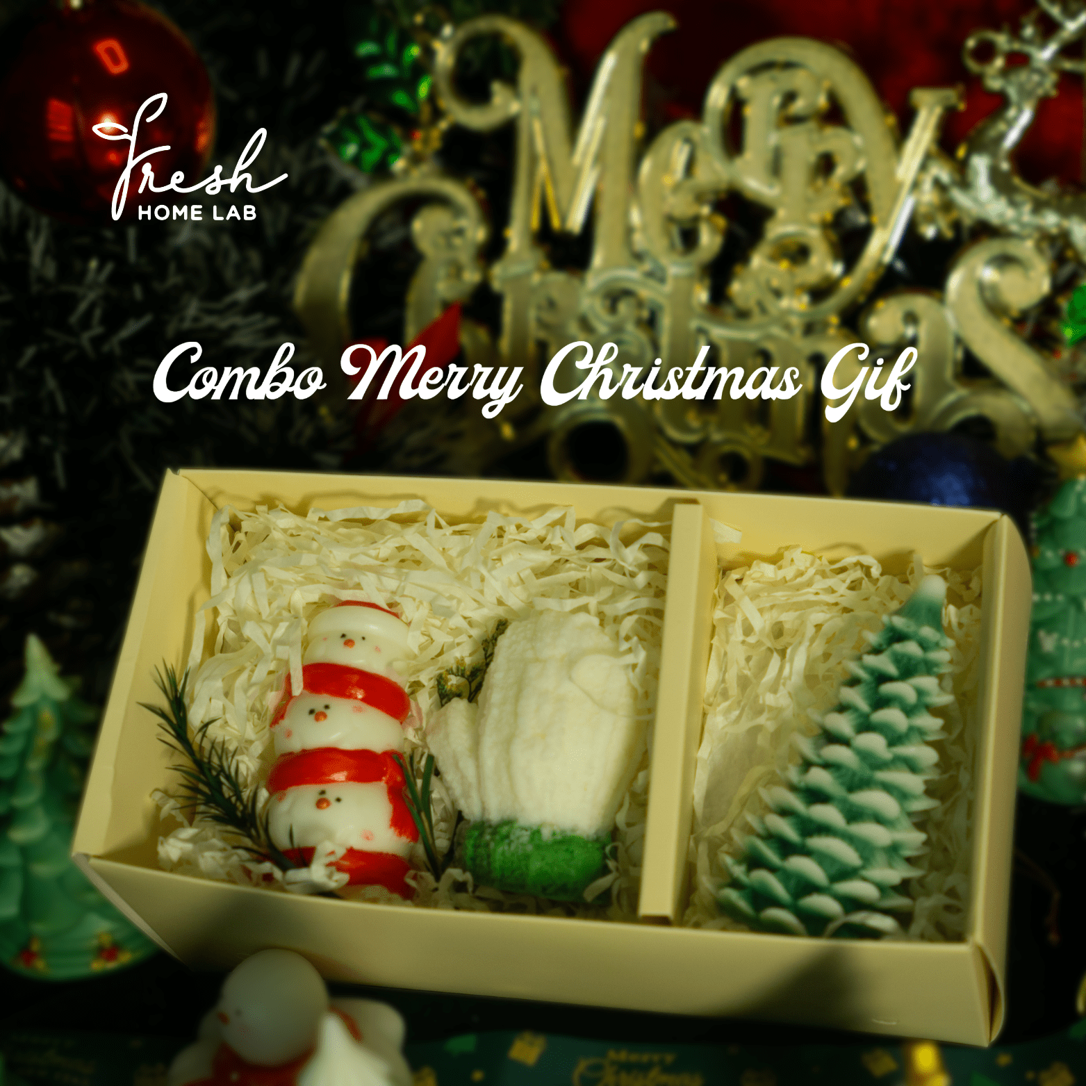  BỘ SƯU TẬP NẾN THƠM GIÁNG SINH | Nến Noel Hương Đặc Trưng Tinh Dầu Thư Giãn | Fresh Home Lab 