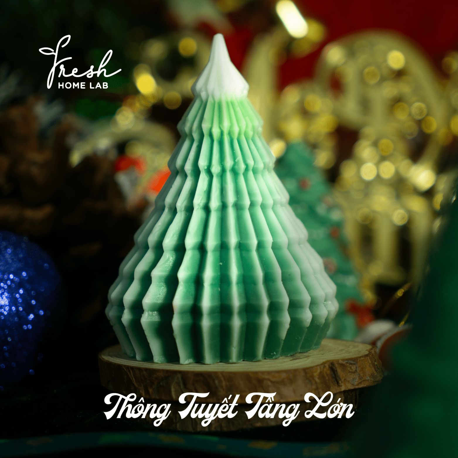  NẾN THƠM NOEL HÌNH CÂY THÔNG | Nến Giáng Sinh Trang Trí Nhà Cửa | Fresh Home Lab 
