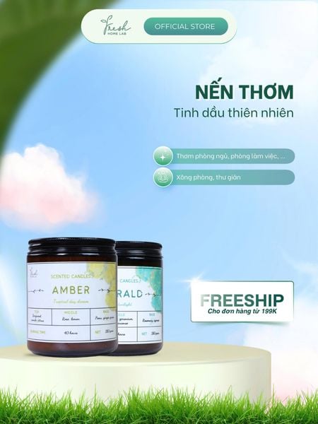  Nến thơm lọ nâu, 5 mùi - Fresh Home Lab 