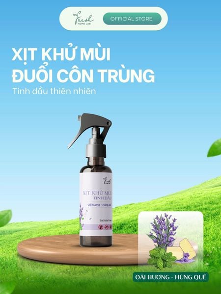  Bình Xịt Phòng Tinh Dầu Oải Hương Húng Quế, đuổi muỗi và côn trùng, khử mùi thơm phòng thiên nhiên 