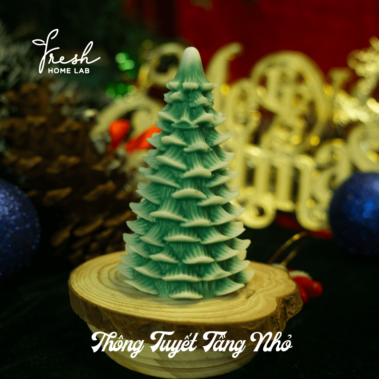  NẾN THƠM NOEL HÌNH CÂY THÔNG | Nến Giáng Sinh Trang Trí Nhà Cửa | Fresh Home Lab 