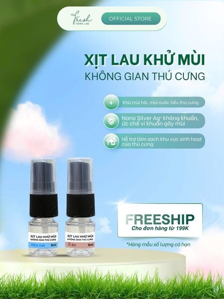  XỊT LAU KHỬ MÙI KHÔNG GIAN THÚ CƯNG FRESH HOME LAB 