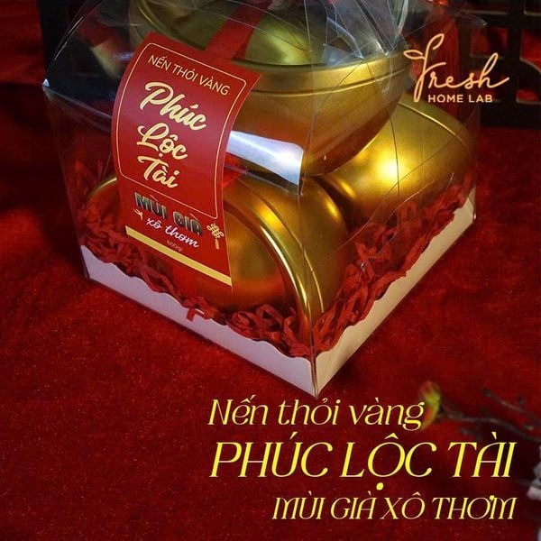  SET QUÀ TẶNG TẾT PHÚC LỘC TÀI | Bộ 3 Nến Thơm Mùi Già Thanh Tẩy Đón Lộc | Fresh Home Lab Chính Hãng 