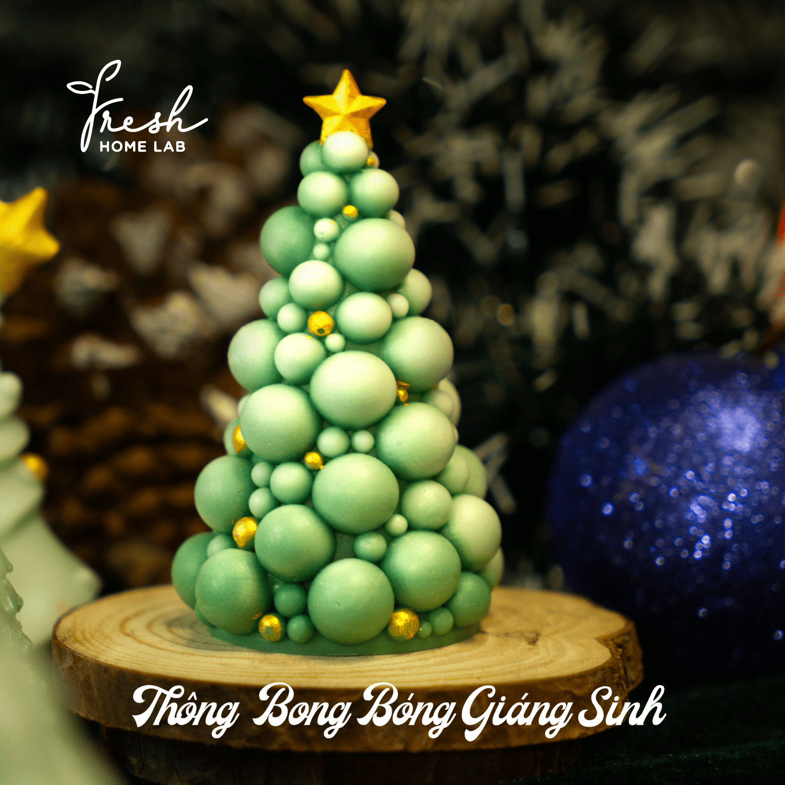  NẾN THƠM NOEL HÌNH CÂY THÔNG | Nến Giáng Sinh Trang Trí Nhà Cửa | Fresh Home Lab 