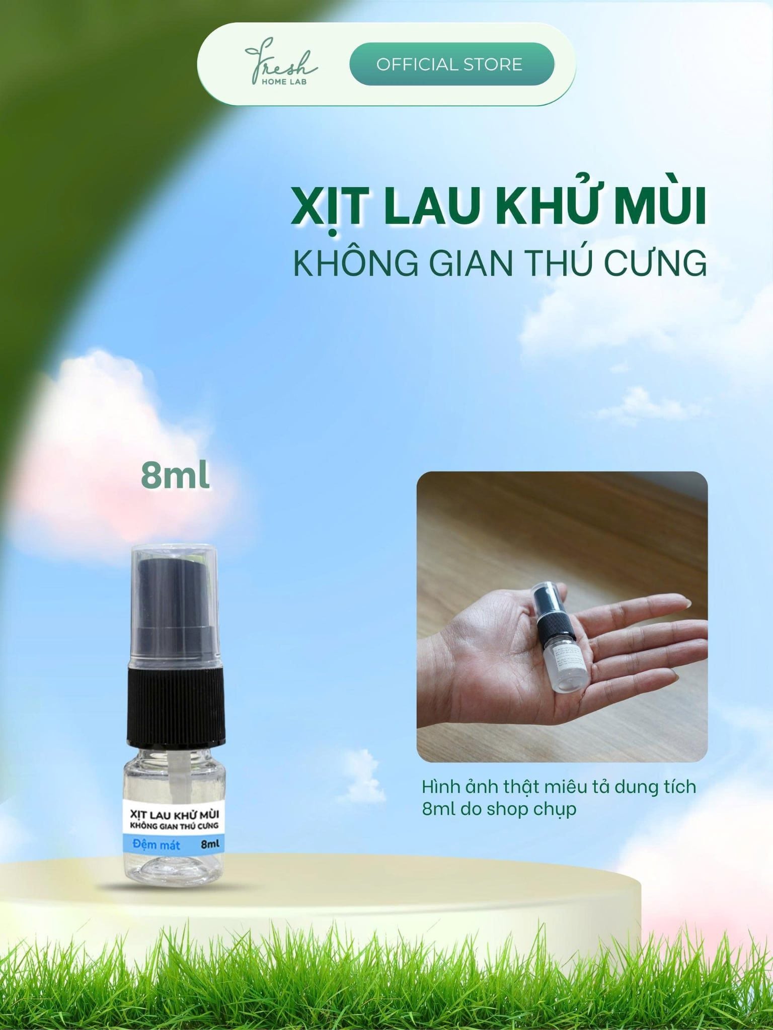  XỊT LAU KHỬ MÙI KHÔNG GIAN THÚ CƯNG FRESH HOME LAB 