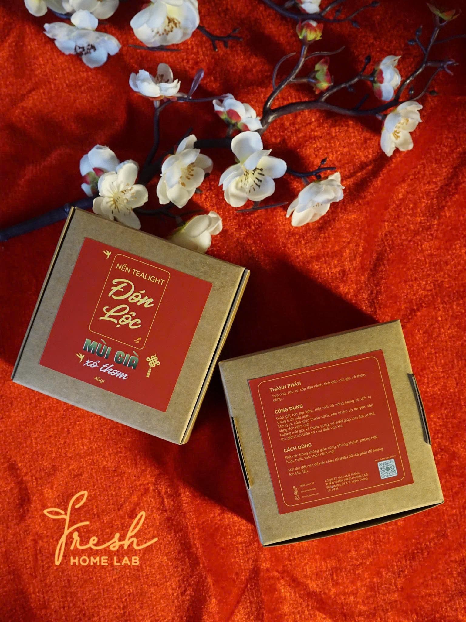  Nến Thơm Tealight Mùi Già & Xô Thơm Fresh Home Lab - Tinh Dầu Tự Nhiên Giảm Stress, Thư Giãn 