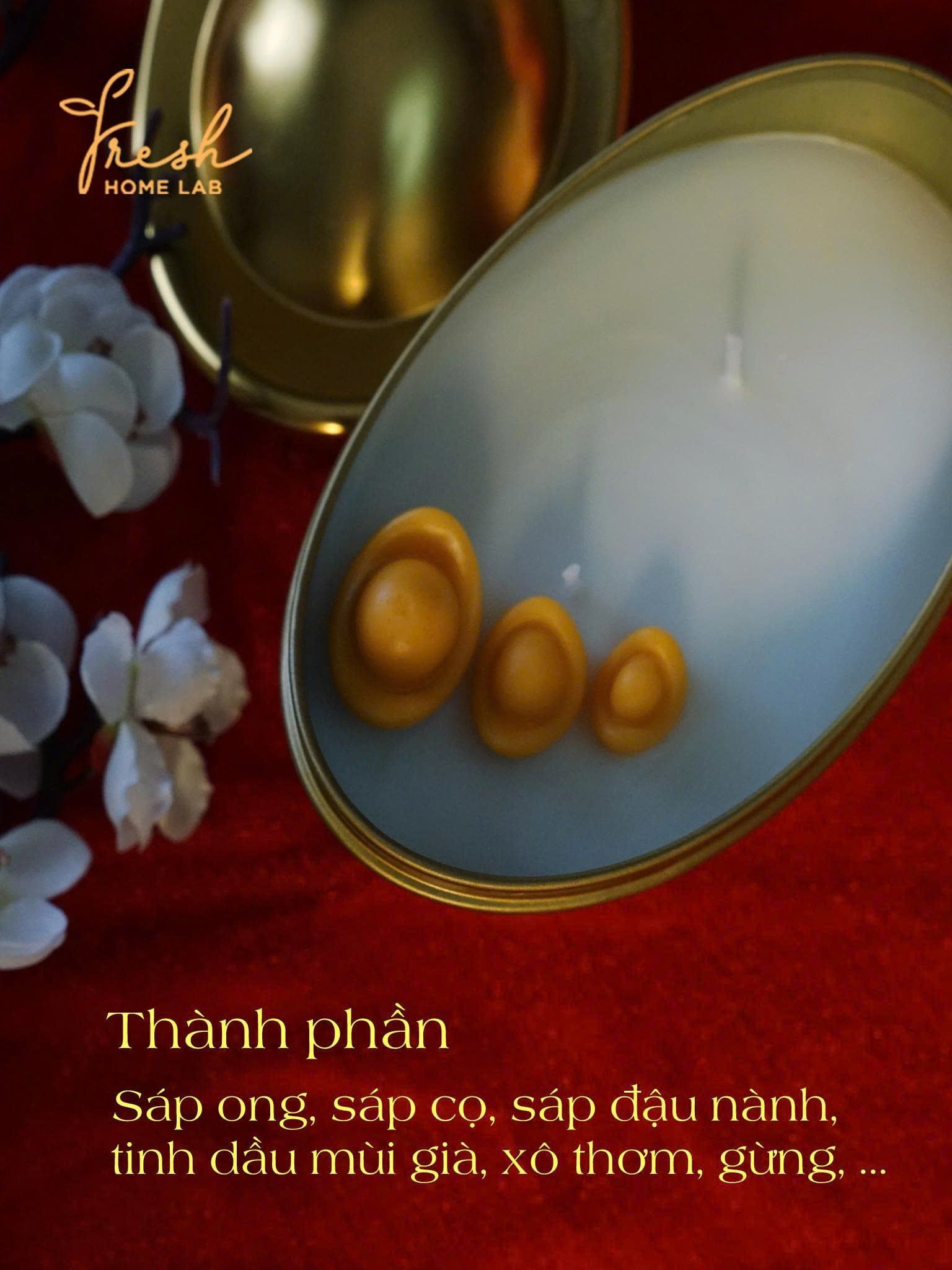  SET QUÀ TẶNG TẾT PHÚC LỘC TÀI | Bộ 3 Nến Thơm Mùi Già Thanh Tẩy Đón Lộc | Fresh Home Lab Chính Hãng 