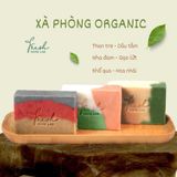  Xà phòng thiên nhiên, xà bông tắm giảm mụn lưng, sáng da, tẩy da chết, an toàn 100g Fresh Home Lab 