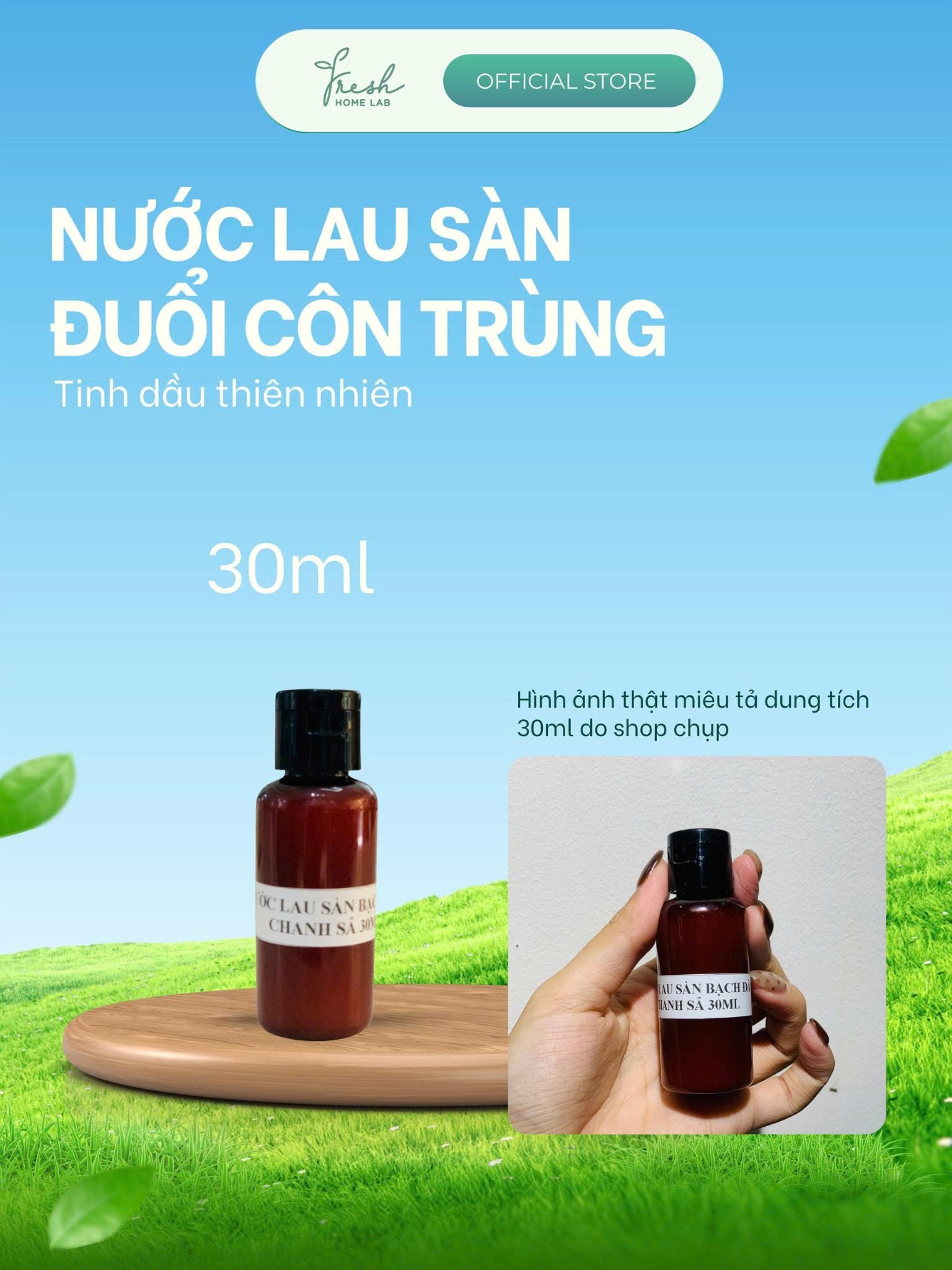  Nước Lau Sàn Nhà Tinh Dầu Oải Hương - Húng Quế Hữu Cơ An Toàn Cho Sức Khỏe Cả Gia Đình 