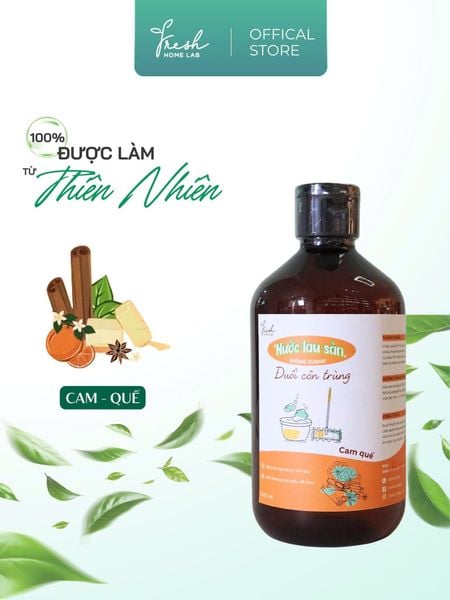  Nước Lau Sàn Nhà Tinh Dầu Cam - Quế Hữu Cơ An Toàn Cho Sức Khỏe Cả Gia Đình 
