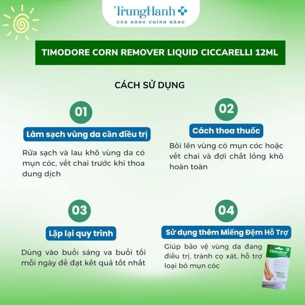 [Chính Hãng] Dung dịch hỗ trợ diều trị mụn cóc -Timodore Corn Remover ...