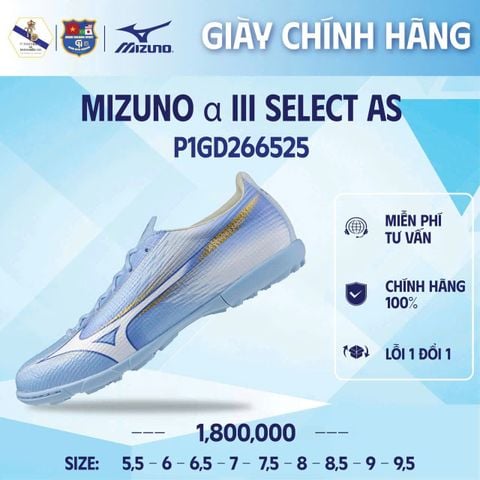  Mizuno Alpha III Select AS - Giày Bóng Đá Chính Hãng 