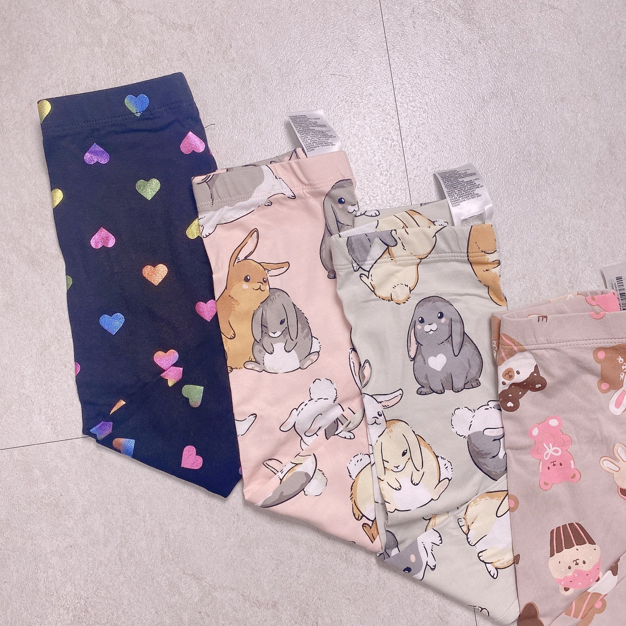 Quần legging cotton GGJJ nhiều hoạ tiết cho bé gái size 12m - 8y