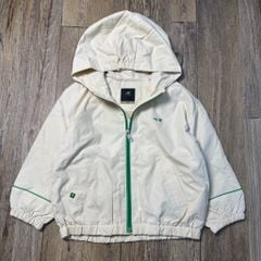 Áo khoác gió Moimoln lót lưới màu be khoá xanh cho bé size 110