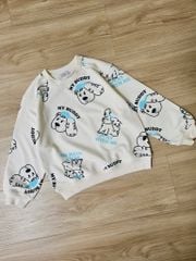 Áo nỉ da cá Toto Heros màu trắng hình cún My Buddy cho bé size 110- 140