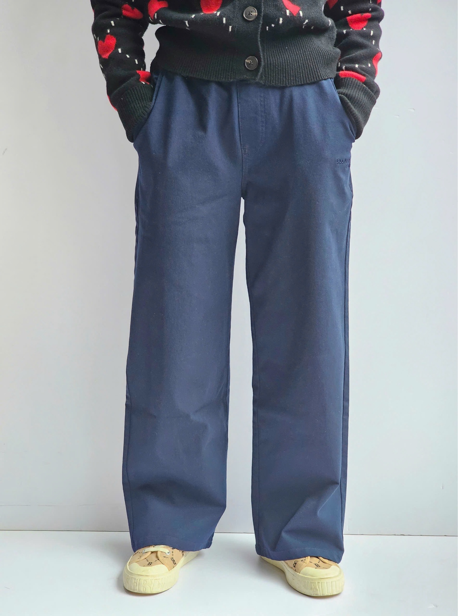 Quần dài kaki ống xuông BeeMon màu navy cho bé size 120 - 160