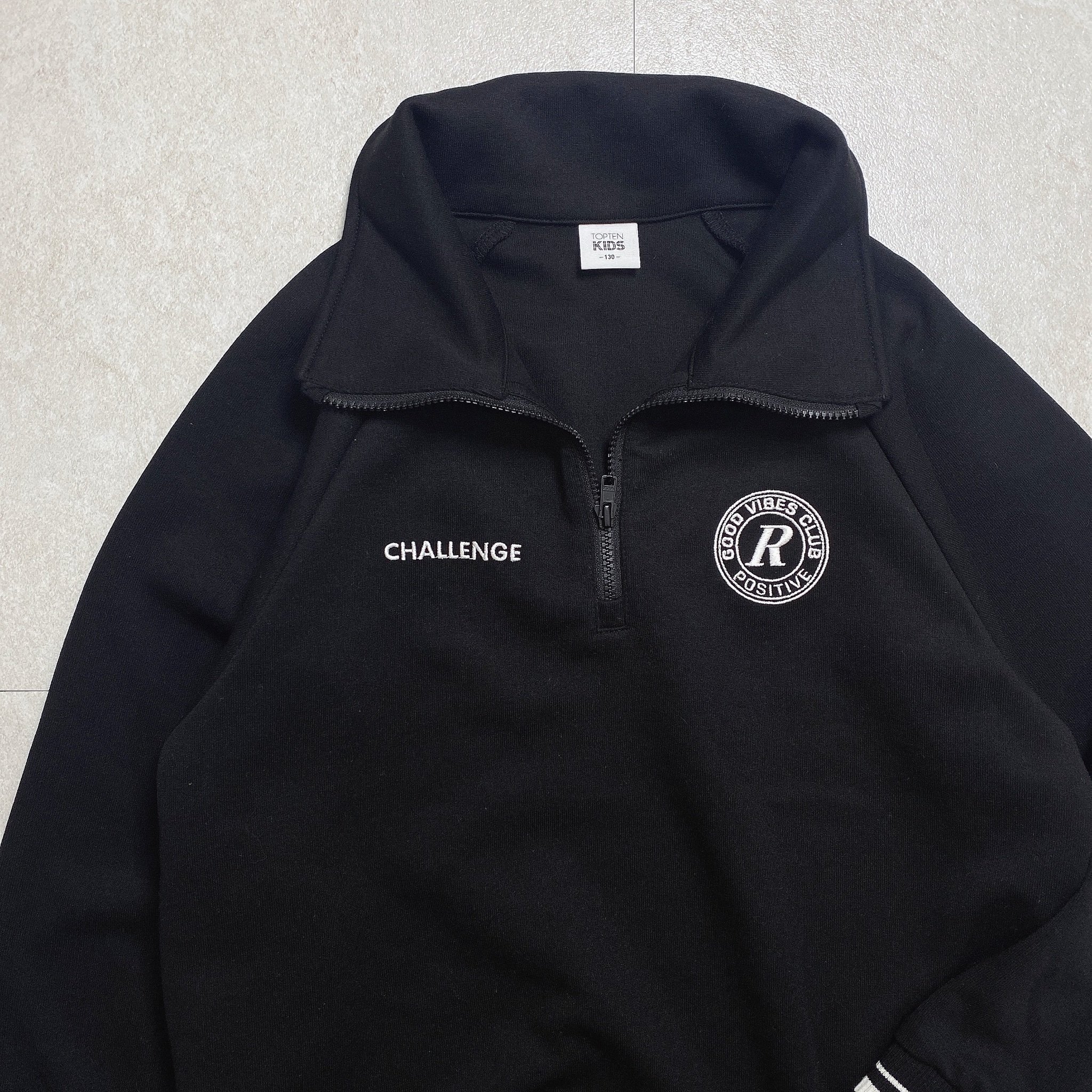 Áo nỉ Topten đen Classic Campus / Ghi trơn / Đen Challenge size 120 - 170