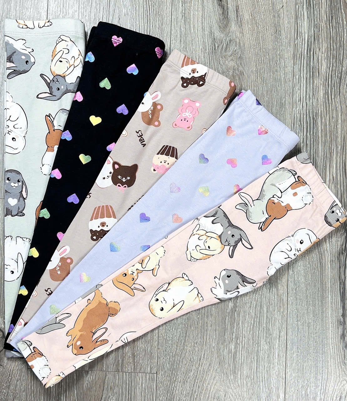 Quần legging cotton GGJJ nhiều hoạ tiết cho bé gái size 12m - 8y