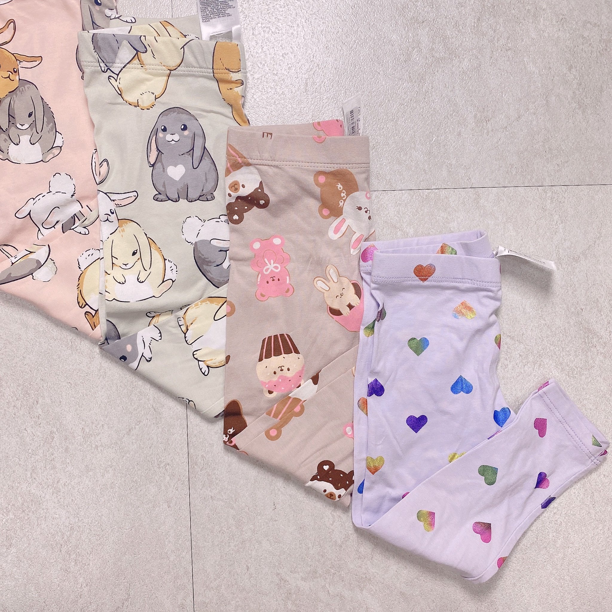 Quần legging cotton GGJJ nhiều hoạ tiết cho bé gái size 12m - 8y