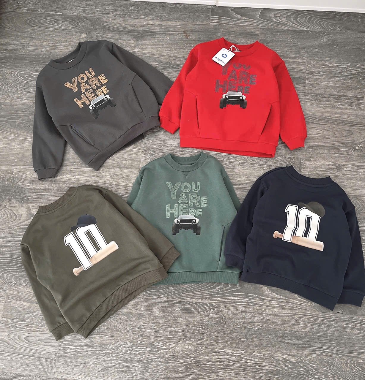 Áo nỉ Mayoral dư xịn nhiều màu cho bé trai size 2-10y