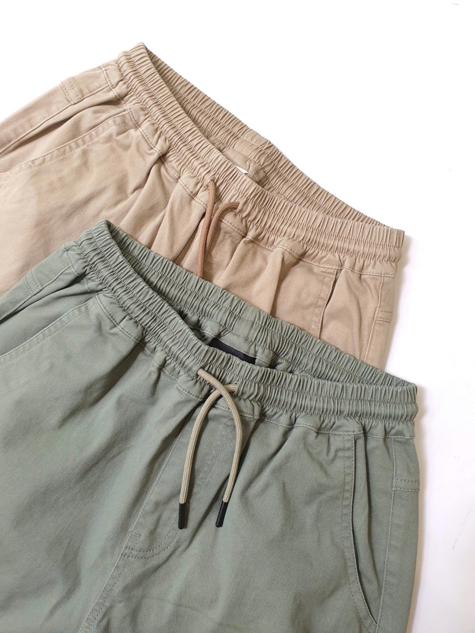 Quần jogger kaki mềm Beemon túi hộp 2 màu be/rêu cho bé size 120-160