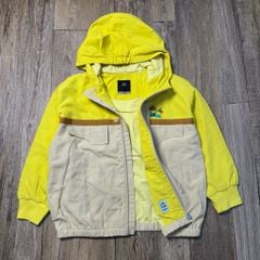 Áo khoác Moimoln 2 lớp màu be phối vàng cho bé size 100-140