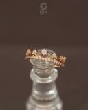  Nhẫn vương miện vàng hồng đẹp đính kim cương thiên nhiên | Gix Jewel 