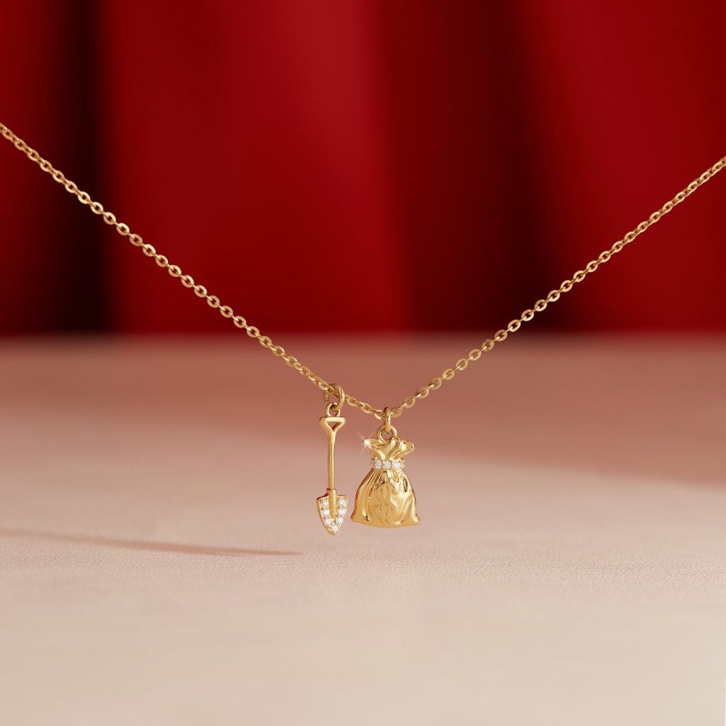  Dây chuyền vàng nữ đẹp hình túi thần tài diện tết 2026 | Gix Jewel 