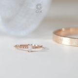  Nhẫn đính hôn vàng 10k Emerald Kiss | Gix Jewel 