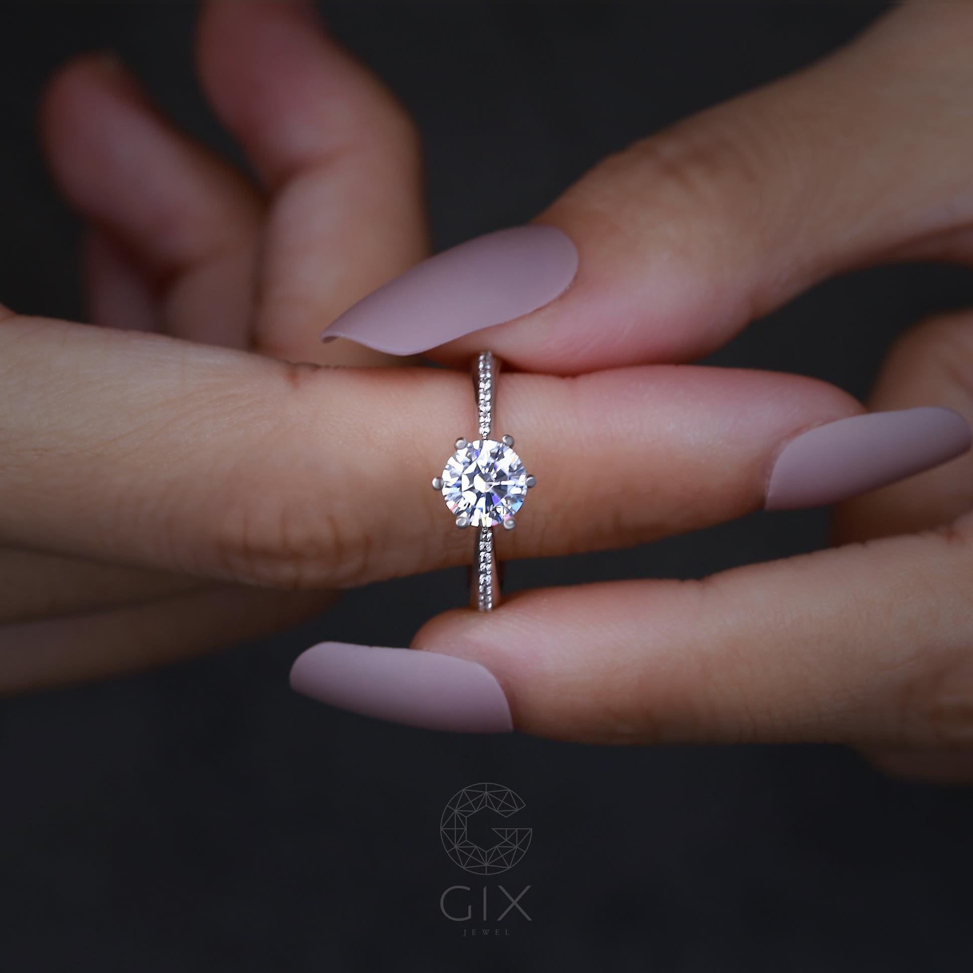  Nhẫn cầu hôn vàng 18k Cathedral Bloom | Gix Jewel 