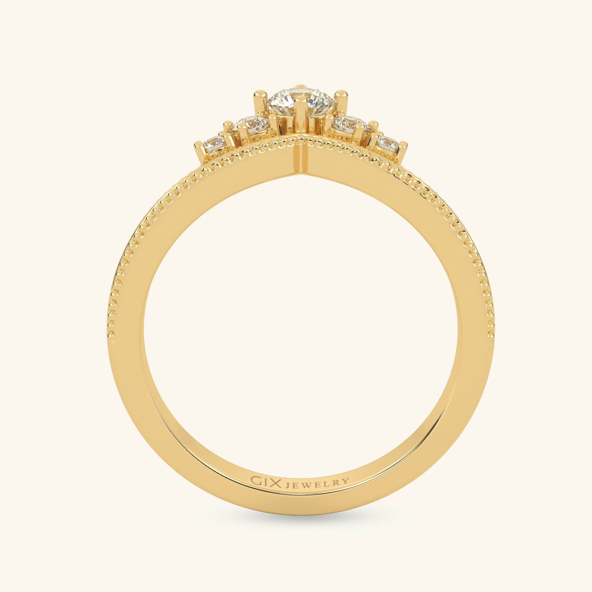  Nhẫn đính hôn vàng 18k GCH25050097 | Gix Jewel 