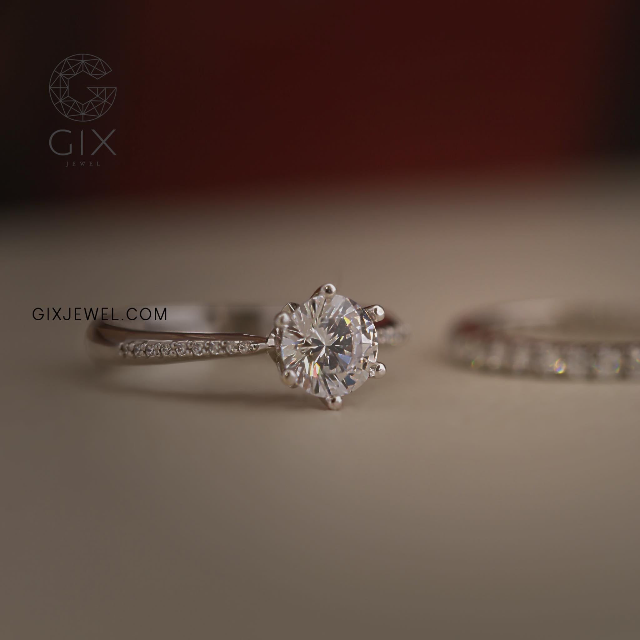  Nhẫn cầu hôn vàng 18k Cathedral Bloom | Gix Jewel 