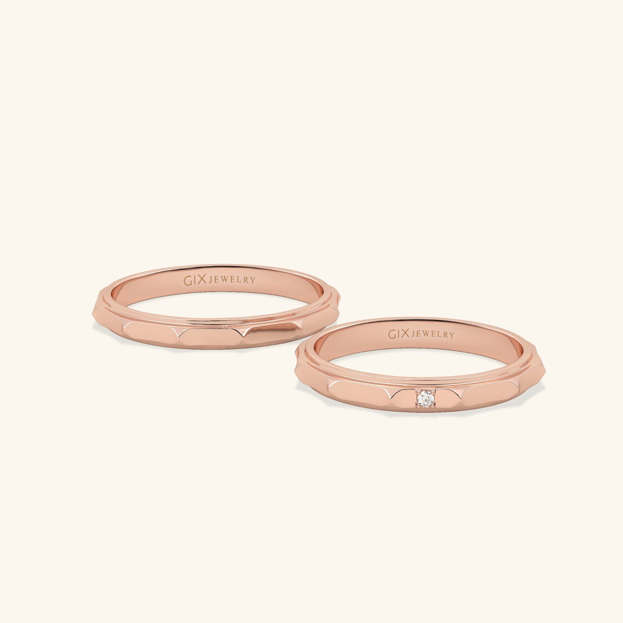  Nhẫn cưới vàng 10k thiết kế riêng - GCR25050296 | Gix Jewel 