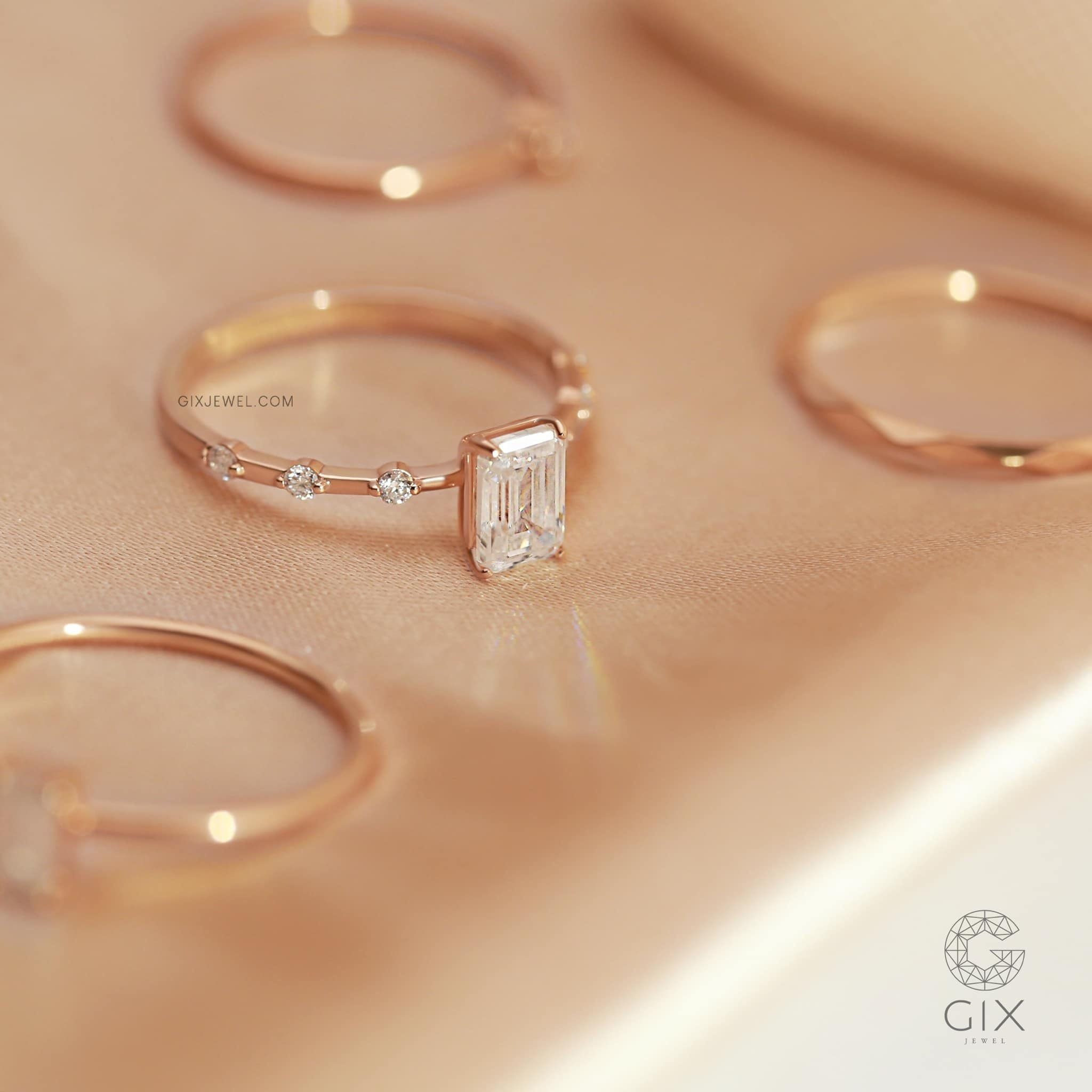  Nhẫn cầu hôn vàng 10k Pure Edge | Gix Jewel 