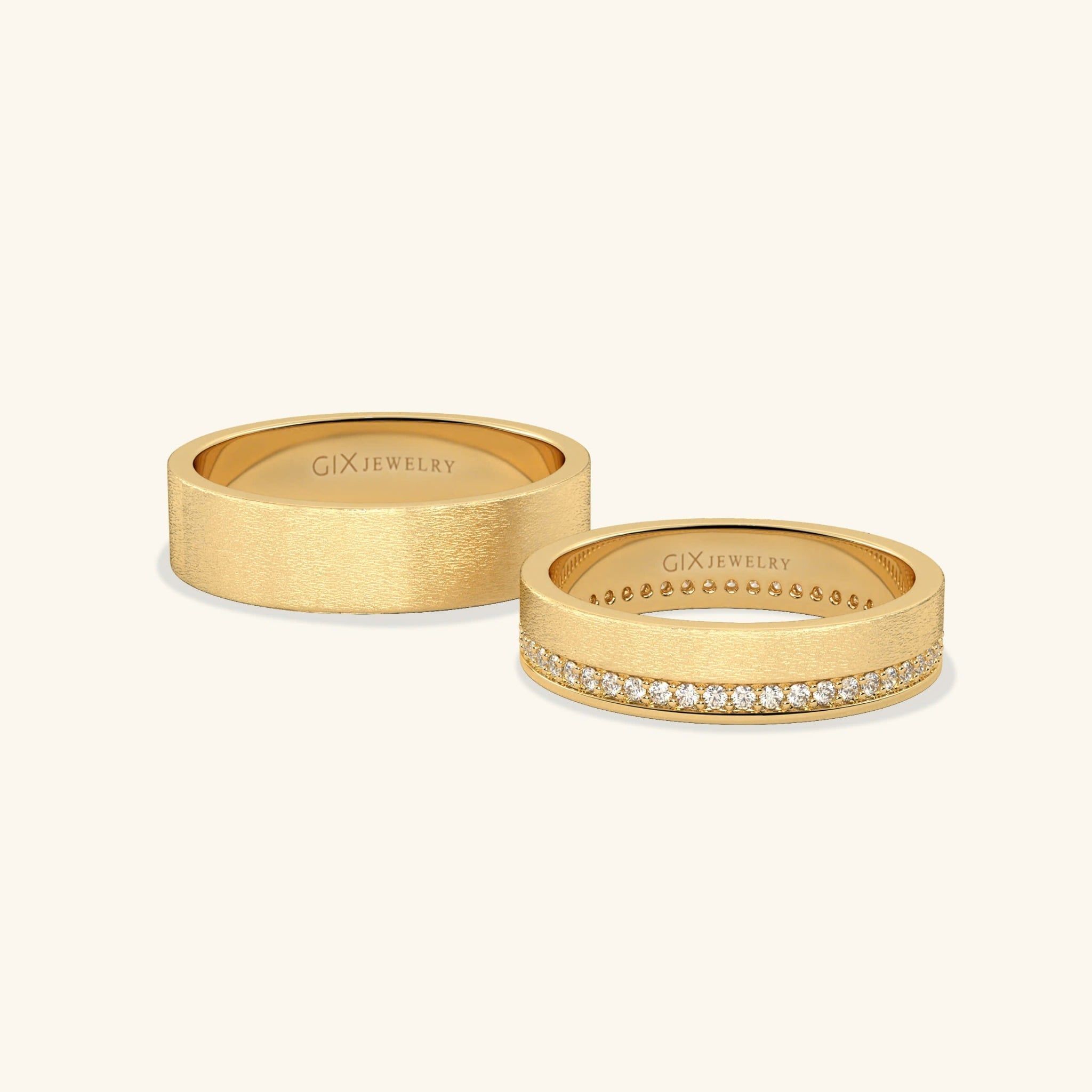  Nhẫn cưới vàng 14k thiết kế riêng - GCR25050221 | Gix Jewel 