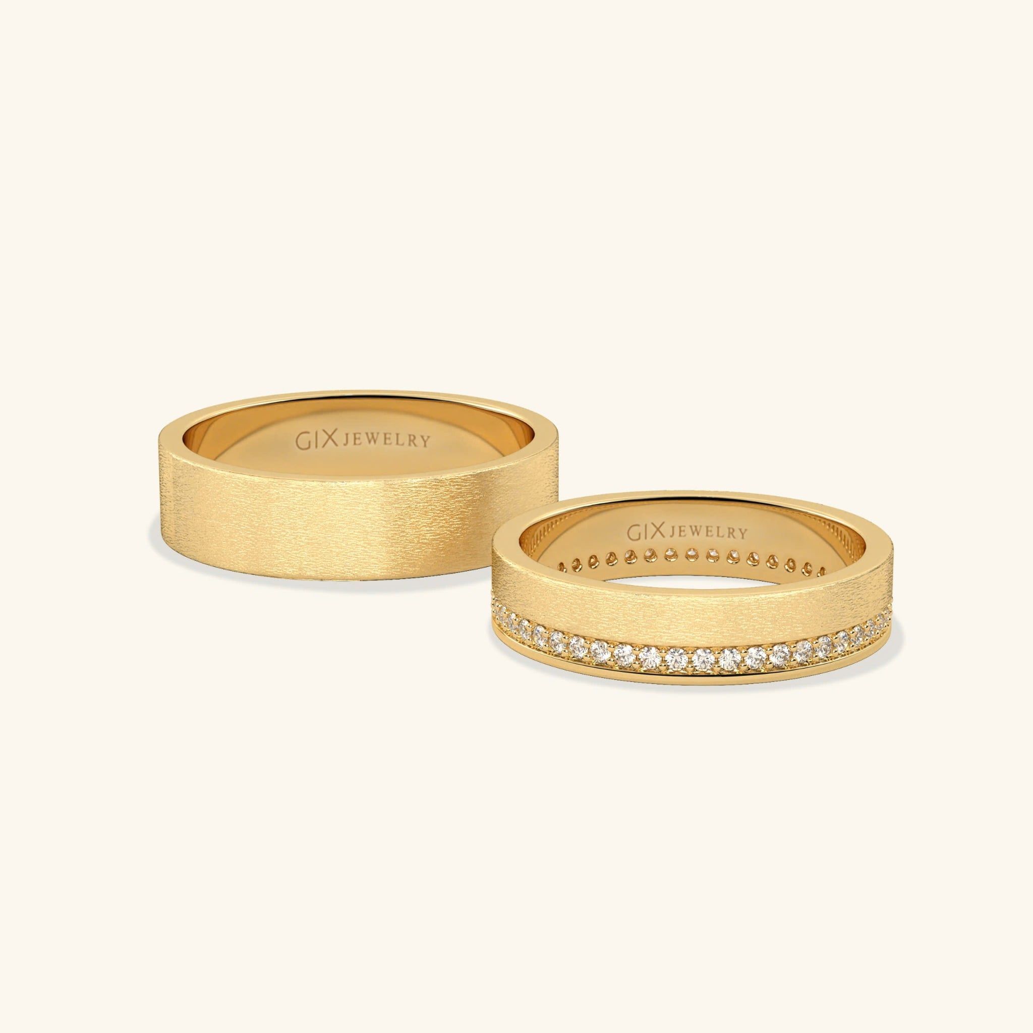  Nhẫn cưới vàng 18k thiết kế riêng - GCR25050221 | Gix Jewel 
