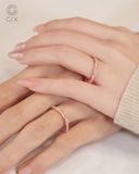  Nhẫn cưới Mature Loop vàng hồng 18k thiết kế riêng Gix Jewel 